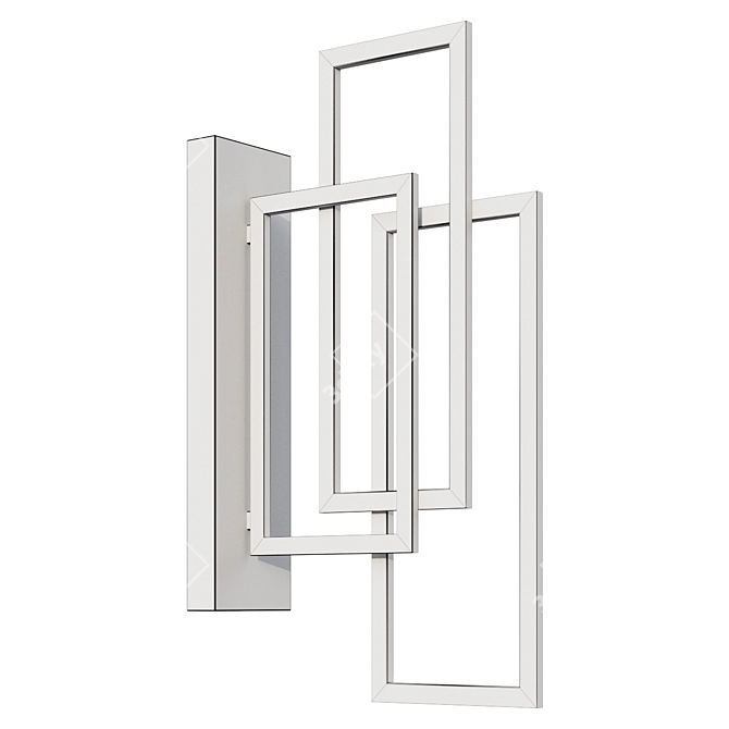 Industrial Loft Wall Sconce - 6sqm, 30cm 3D model image 2