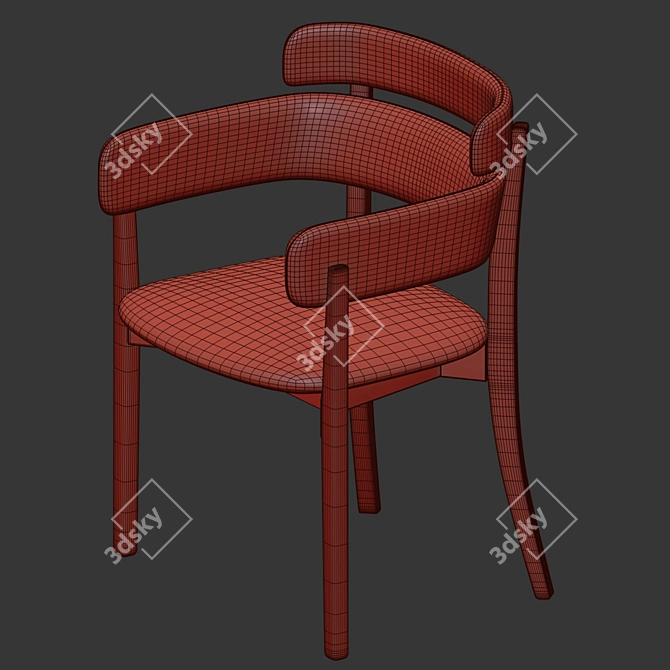 Trendy Tiras Chair: A Modern Masterpiece 3D model image 4