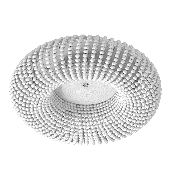 CARLA Crystal Ceiling Light, Chrome 3D model image 2