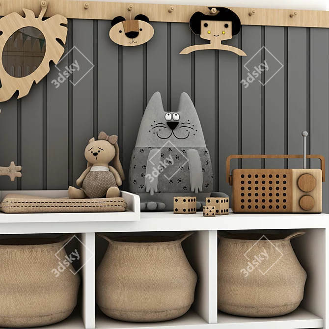 Stylish Toy Furniture Set 3D model image 4