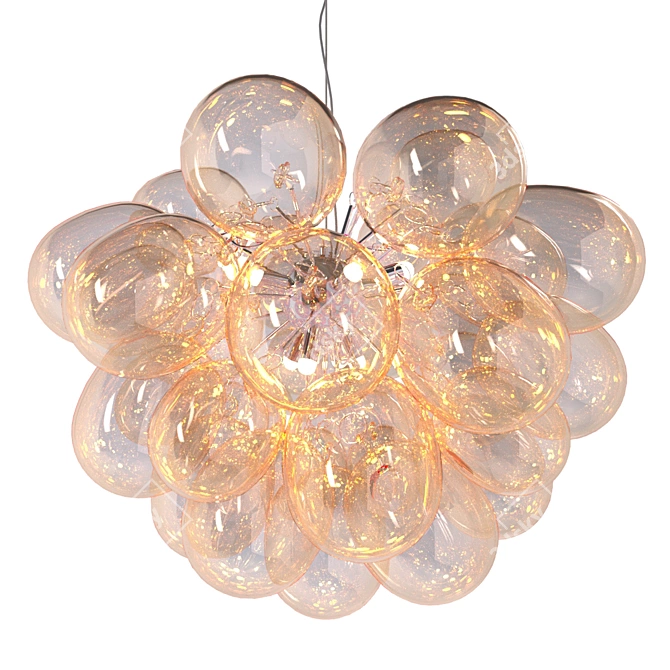 Cloudy Glass Pendant Lamp 3D model image 1