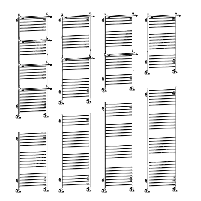 Aurora Water Heated Towel Rail 3D model image 2