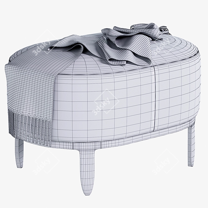 Elegant Centimeter Pouf 3D model image 3