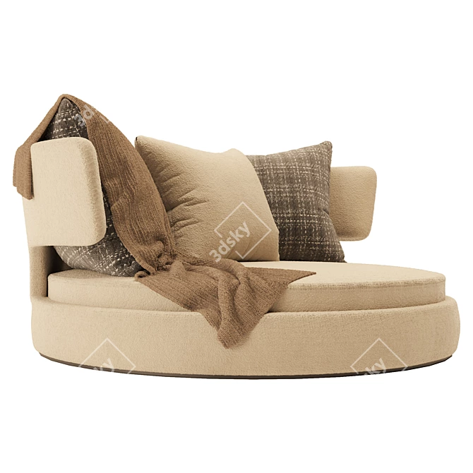 Elegant Comfort Soft Sofa 3D model image 2