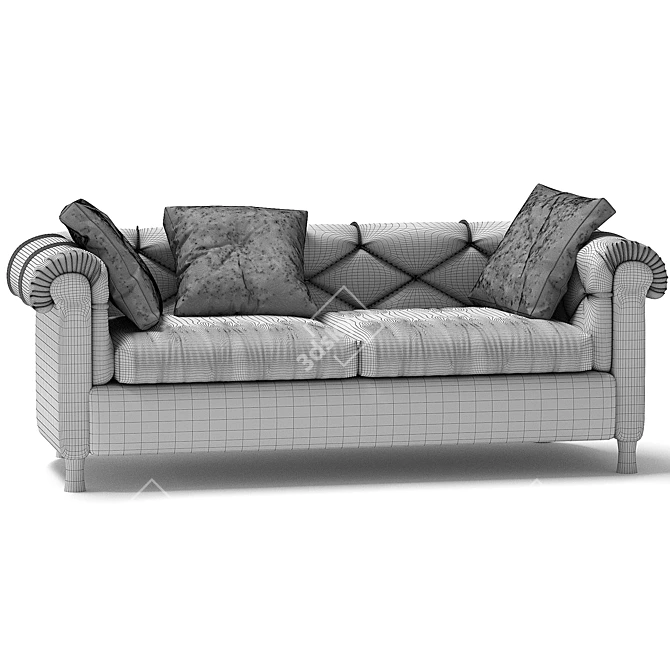 Elegant Tufted Sofa: Arcadia 3D model image 4