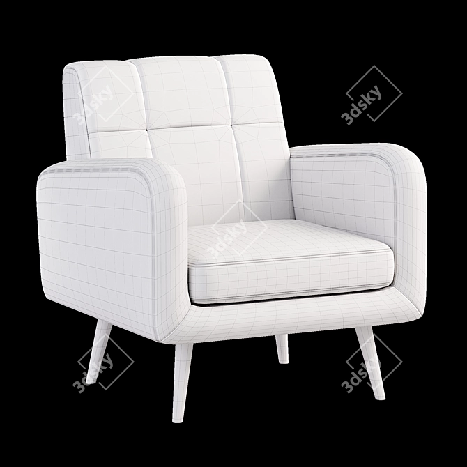 Keflavik Mid-century Arm Chair: Retro Elegance for Your Home 3D model image 3