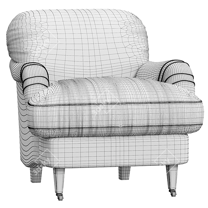 Hayes Club Chair: Elegant and Comfortable 3D model image 3