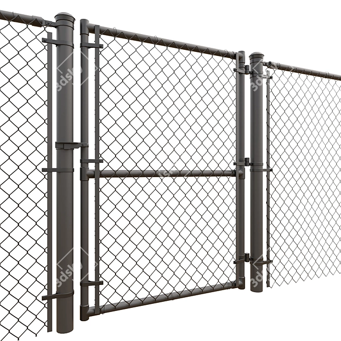 Durable Mesh Fencing Solution 3D model image 5