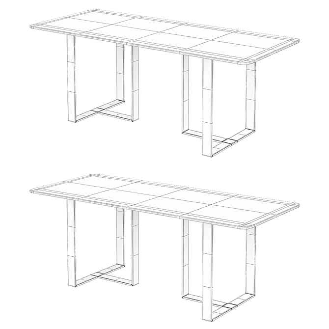 Hachiko 2015 Modern Dining Table 3D model image 2