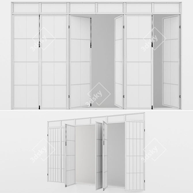 Aluminum Window 15: Versatile Design for Stunning Spaces! 3D model image 4