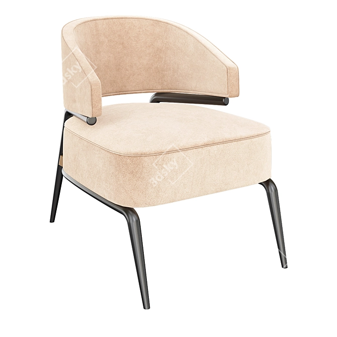 Haines Armchair: Stylish Comfort for Any Space 3D model image 1