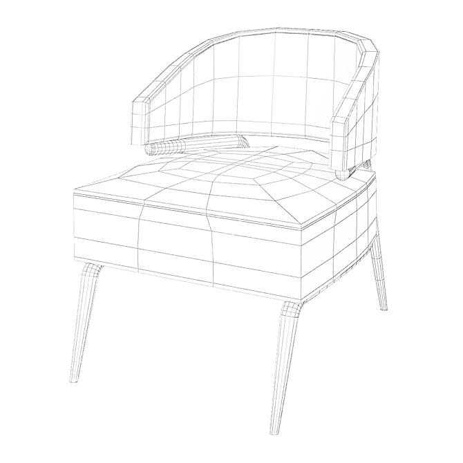 Haines Armchair: Stylish Comfort for Any Space 3D model image 3