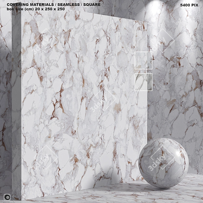 Seamless Stone Marble - Set 181 3D model image 1