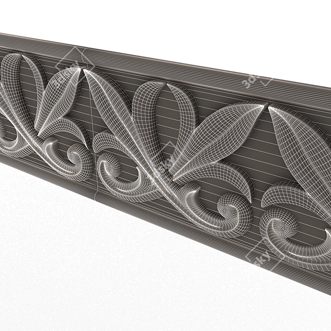 Elegant Ornament Molding 3D 3D model image 6