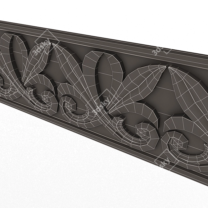 Elegant Ornament Molding 3D 3D model image 7