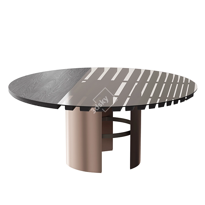 TAL - Shake Design: Elegant Wood and Glass Coffee Table 3D model image 1