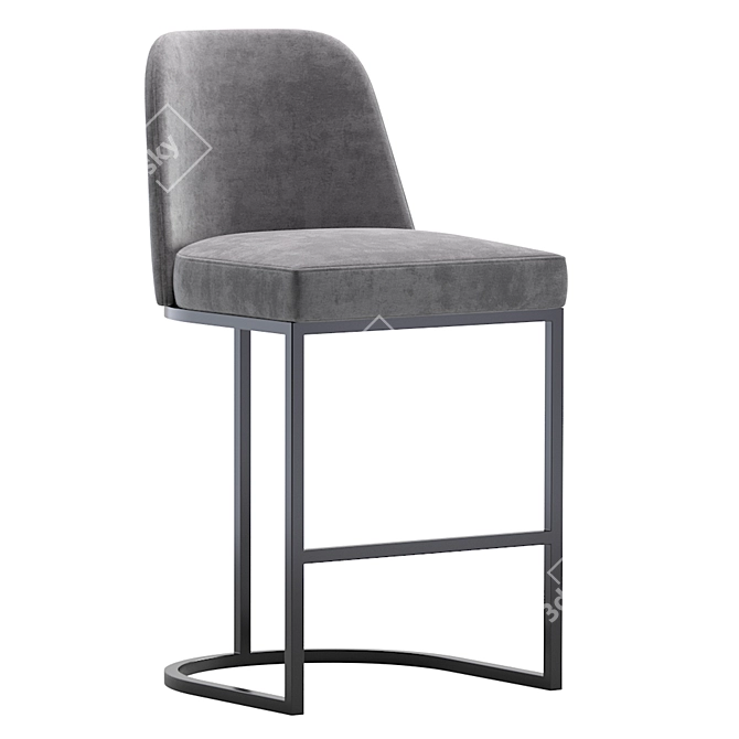 Designer Bar Stool: Williams - 3 Colors 3D model image 3