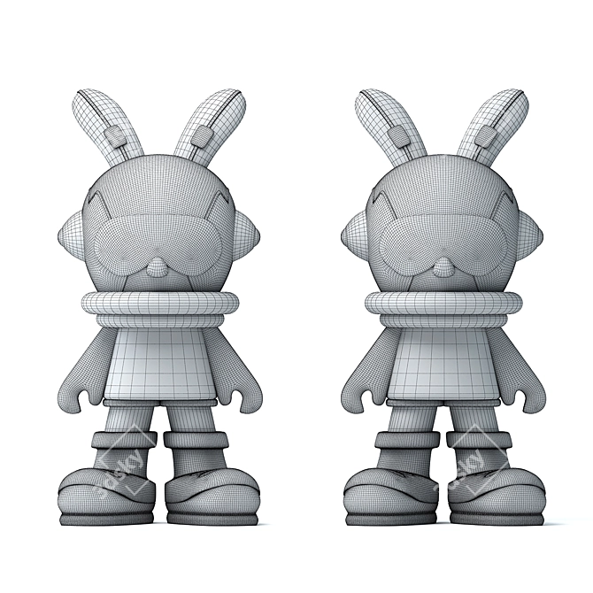 Playful Bunny Toys 3D model image 2