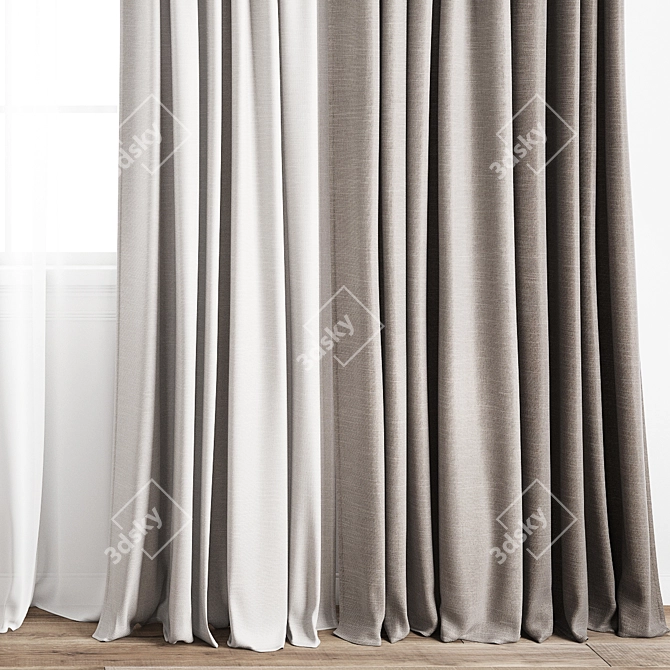 Polygonal Model Curtain 483 3D model image 3