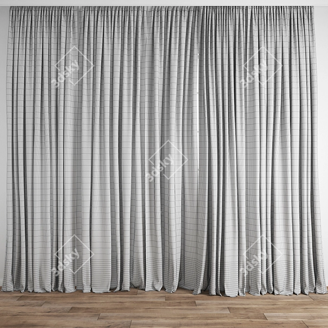 Polygonal Model Curtain 483 3D model image 4