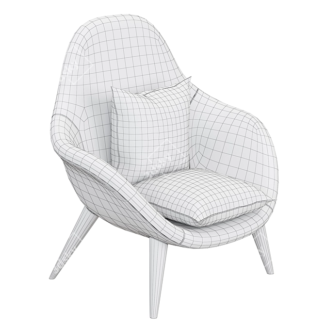 Elevate Lounge Chair - Modern Comfort 3D model image 2