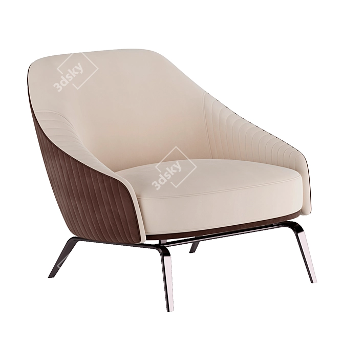 Luxury Whitney Armchair: Elegant Longhi Design 3D model image 3