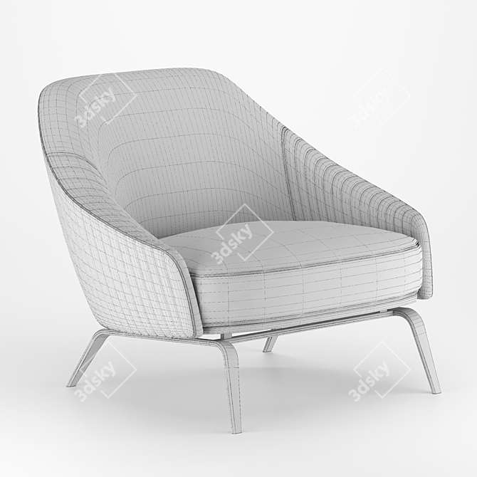 Luxury Whitney Armchair: Elegant Longhi Design 3D model image 5