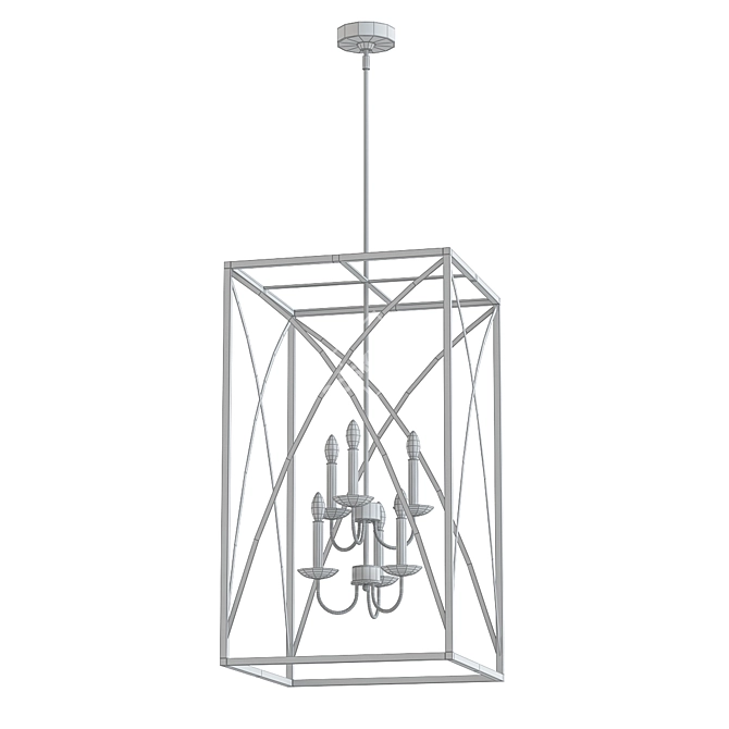 Greenbrier Six-Light Chandelier 3D model image 2