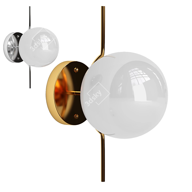 Elegant B.LUX C Ball Wall Lamps 3D model image 1