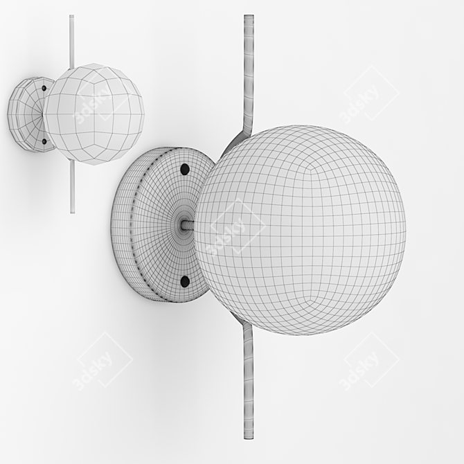 Elegant B.LUX C Ball Wall Lamps 3D model image 4