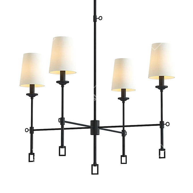 Elegant Muriel Chandelier: Exquisite Lighting Design 3D model image 1