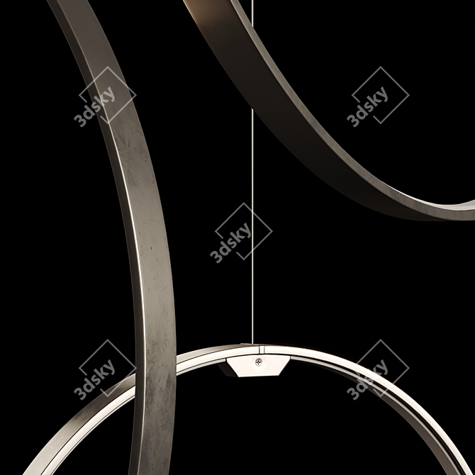 Circular Elegance: Zero Round Pendant 3D model image 3