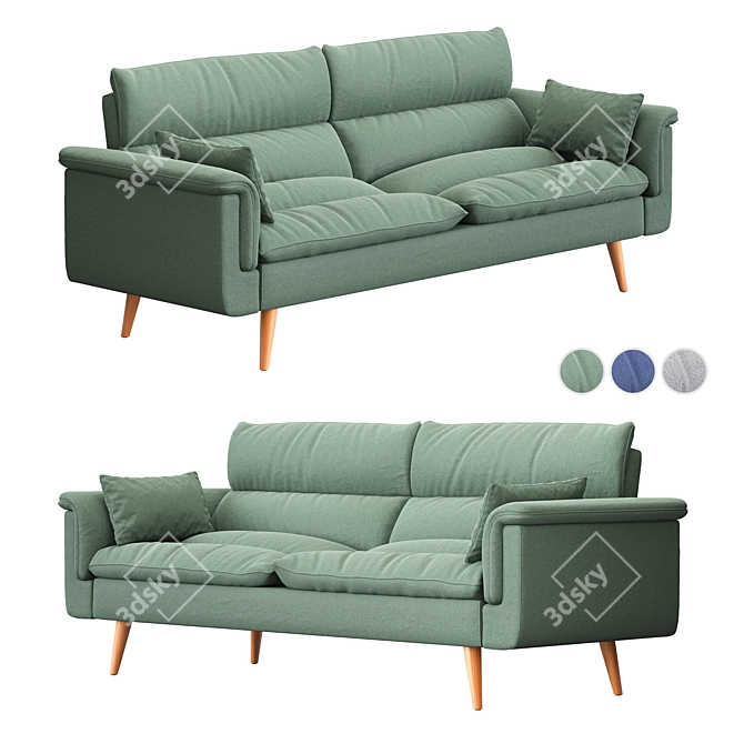 Imodern Harmony Sofa | Stylish and Versatile 3D model image 1