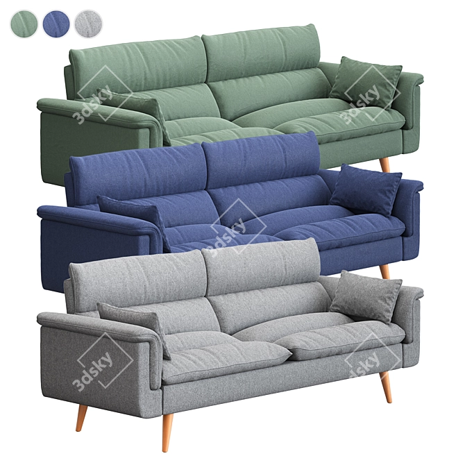 Imodern Harmony Sofa | Stylish and Versatile 3D model image 3