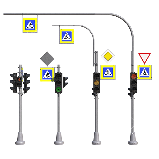 Smart Traffic Light Control 3D model image 1