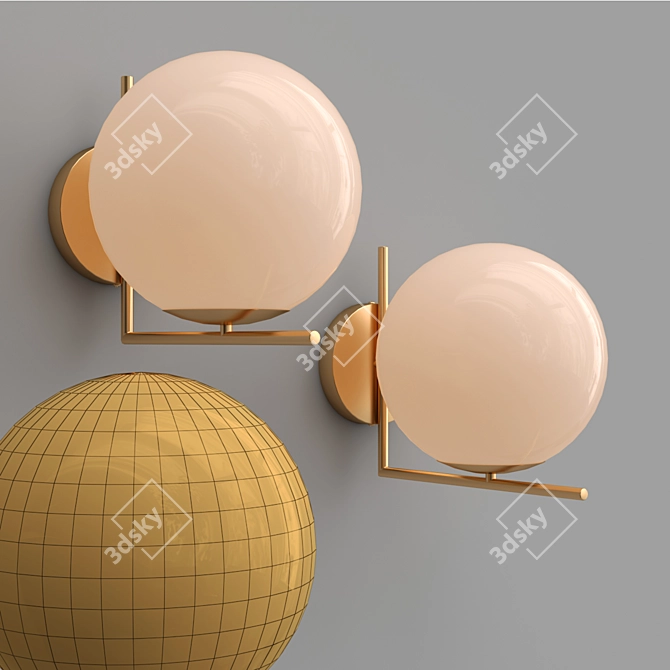 Modern STEM Wall Lamp 3D model image 2