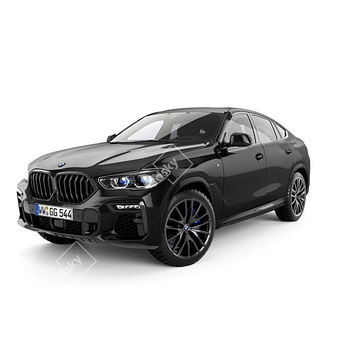 BMW X6 2021: Ultimate Luxury Crossover 3D model image 1