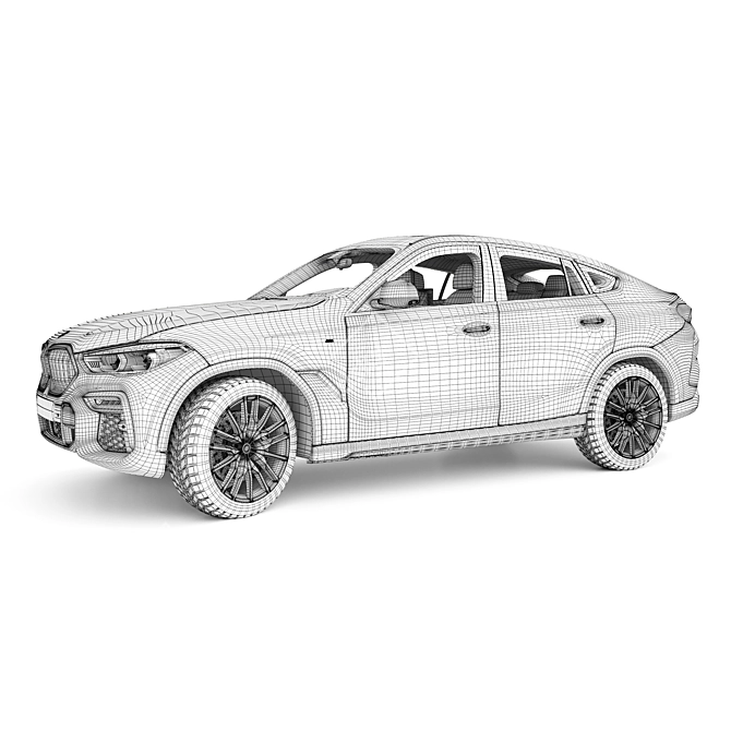 BMW X6 2021: Ultimate Luxury Crossover 3D model image 4