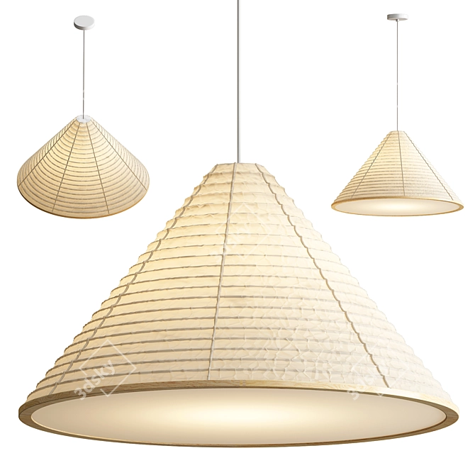 Karimoku Case: Stylish Pendant Light 3D model image 1