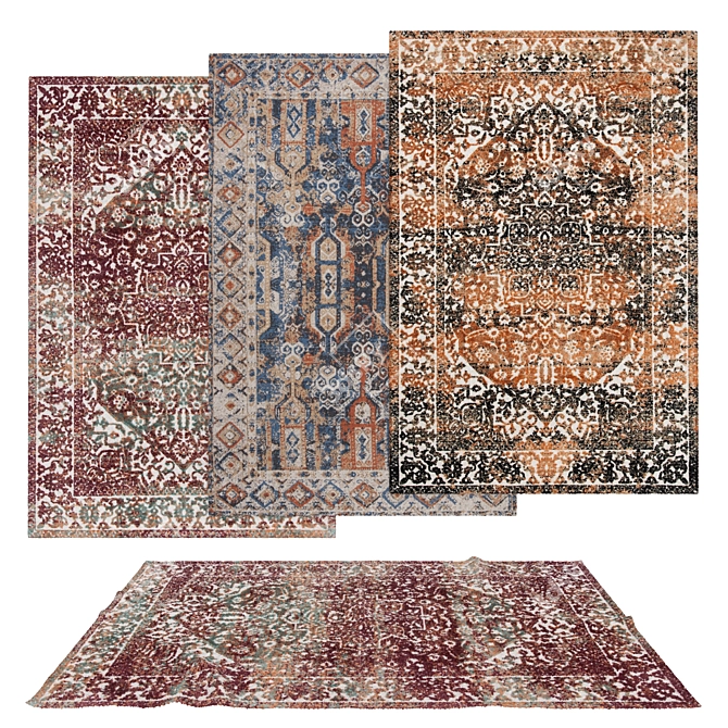 Versatile Rug Set for 3D Scenes 3D model image 1