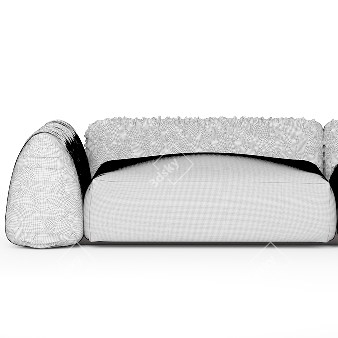 Luxurious Lotta Agaton Velvet Sofa 3D model image 5