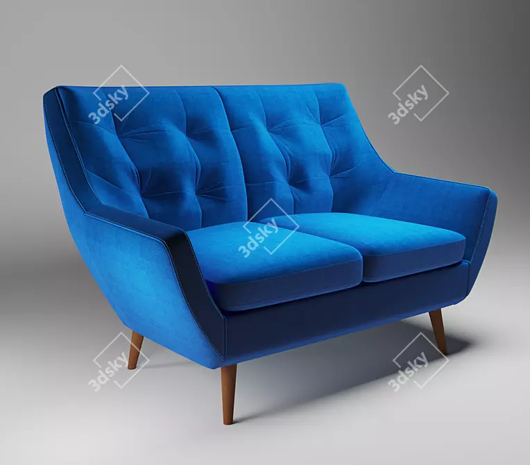 Modern Scandinavian Sofa 3D model image 1