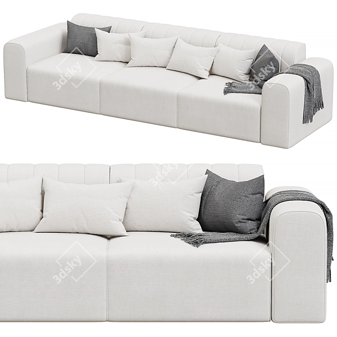 NORR11 RIFF 3-Seater Sofa: Modern Modular Comfort 3D model image 2