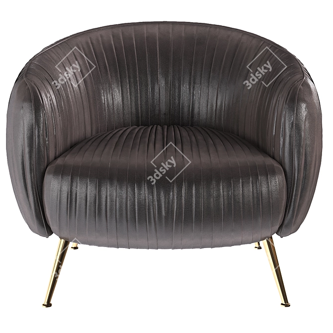 Beretta Italian Leather Chair 3D model image 2