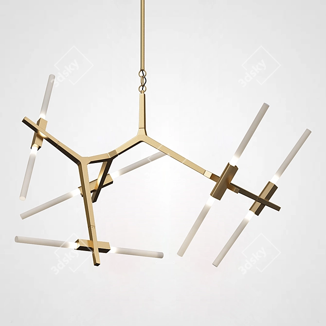 Impressive Gold Agnes Chandelier 3D model image 3