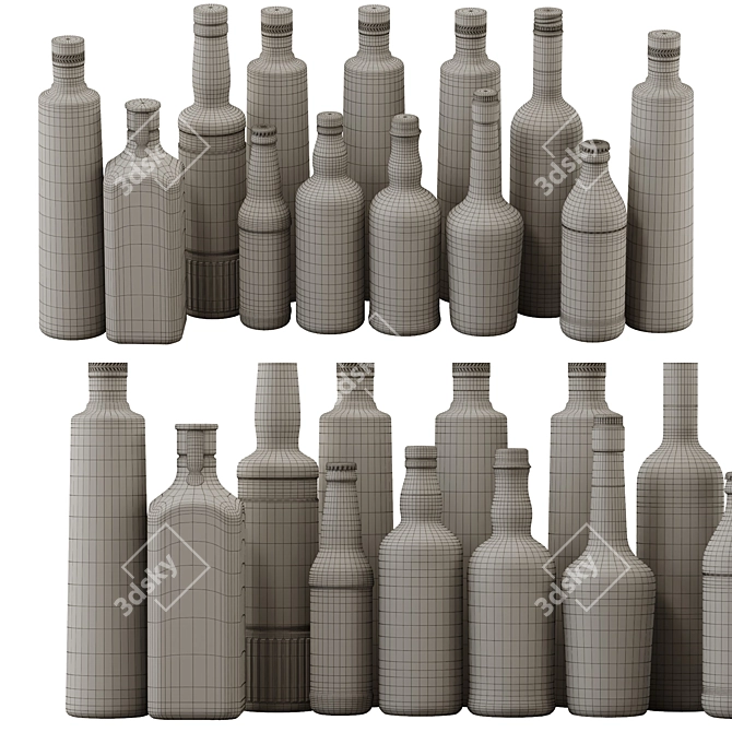 Contemporary Glass Bottles - Part 8 3D model image 7