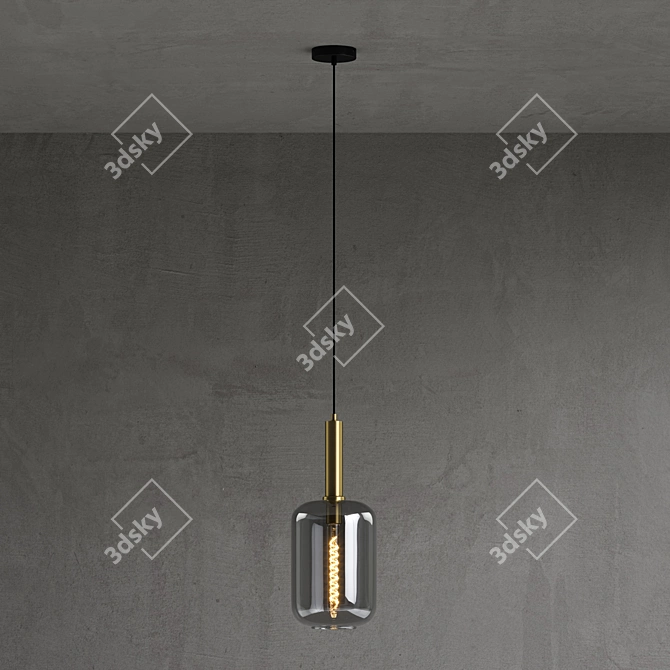 Smoke Gray Lucide Joanet Pendant Light 3D model image 2