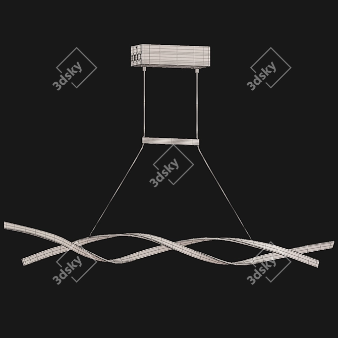 Spiral Glow Pendant Chandelier 3D model image 1