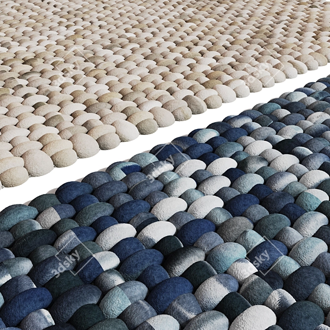 Handmade Woolen Carpet | 600x900mm & 600x1100mm 3D model image 4