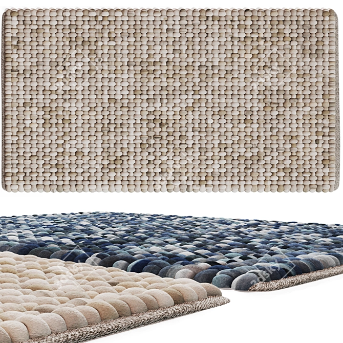 Handmade Woolen Carpet | 600x900mm & 600x1100mm 3D model image 6